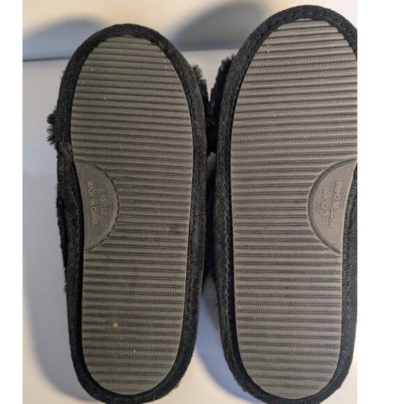NORDSTROM BP Plush Faux Fur Open Toe Slippers Women's Large (9-10) - Picture 8 of 12